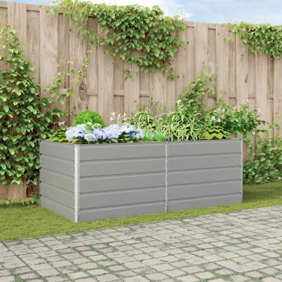 Jardinieră Oțel Galvanizat 195x100x45 cm | Livrare Gratuită