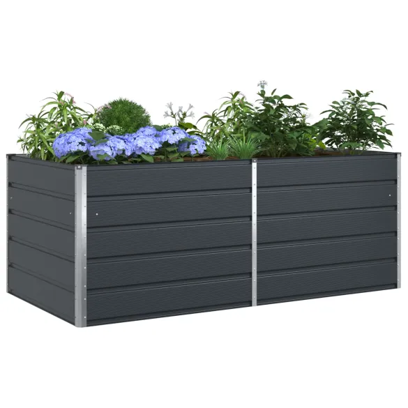 Jardinieră Antracit Oțel Galvanizat 195x100x45 cm | Livrare Gratuită