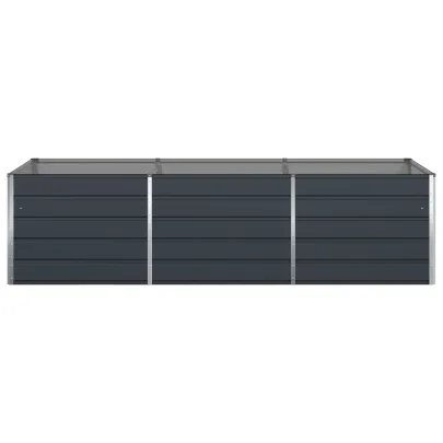 Jardinieră Antracit Oțel Galvanizat 195x100x45 cm