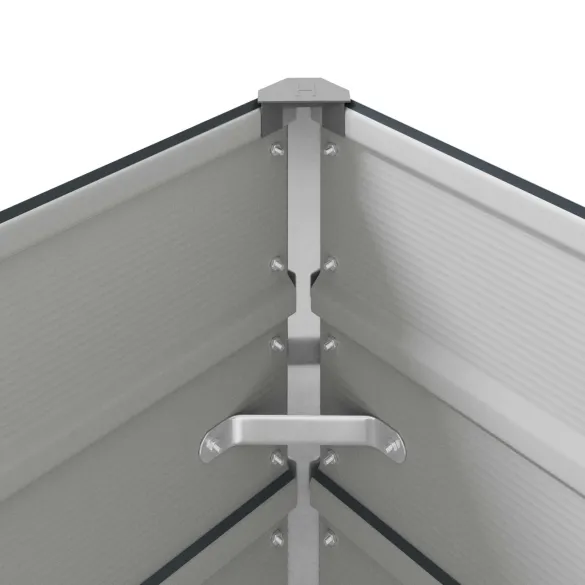 Jardinieră Antracit Oțel Galvanizat 195x100x45 cm