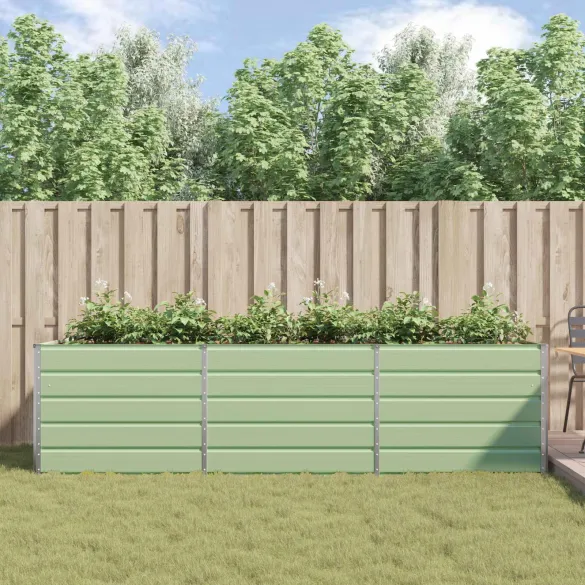 Jardinieră Verde Pastel Oțel Galvanizat | 195x100x45 cm