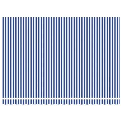 Cortină Retractabilă Albastru-Alb 4x3 m | Protecție Terasă