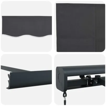 Cortină Retractabilă Antracit 400x300 cm - Livrare Gratuită