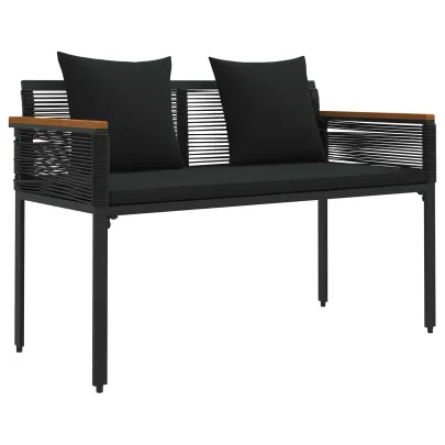 Bancă Exterior cu Pernă | Poliratan Rezistent | Livrare Gratuită