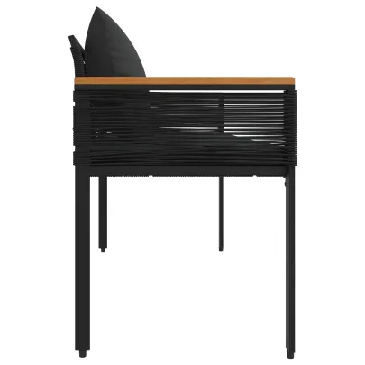 Bancă Exterior cu Pernă | Poliratan Rezistent | Livrare Gratuită