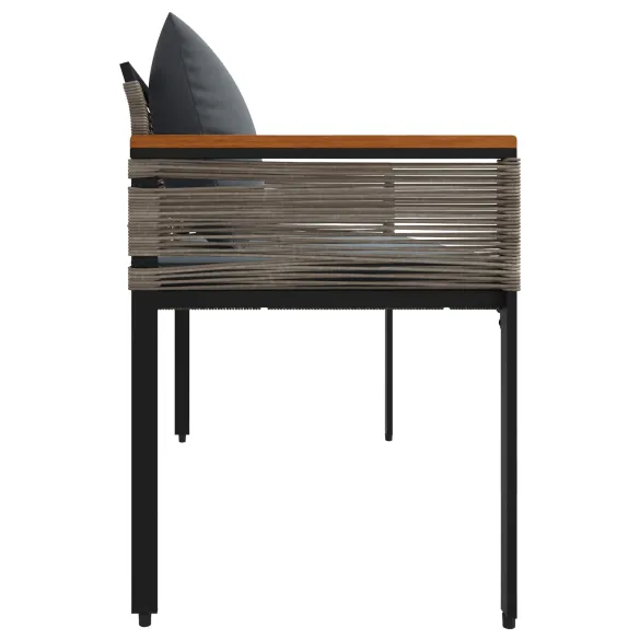 Bancă Exterior cu Pernă | Poliratan Rezistent | Livrare Gratuită