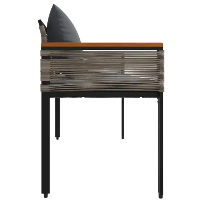 Bancă Exterior cu Pernă | Poliratan Rezistent | Livrare Gratuită