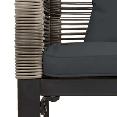 Bancă Exterior cu Pernă | Poliratan Rezistent | Livrare Gratuită