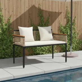 Bancă Exterior Poliratan | Design Elegant, Rezistentă la UV