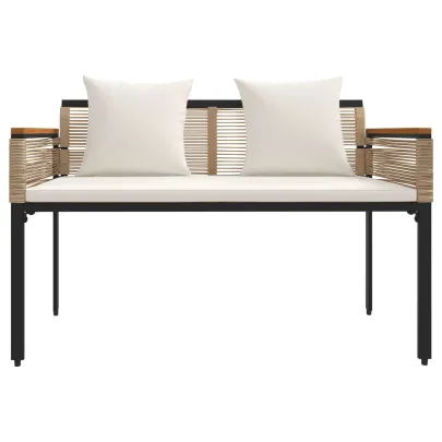 Bancă Exterior Poliratan | Design Elegant, Rezistentă la UV