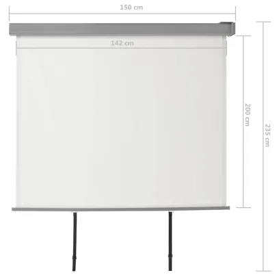 Copertină Laterală Balcon 150x200 cm - Protecție Soare și Vânt