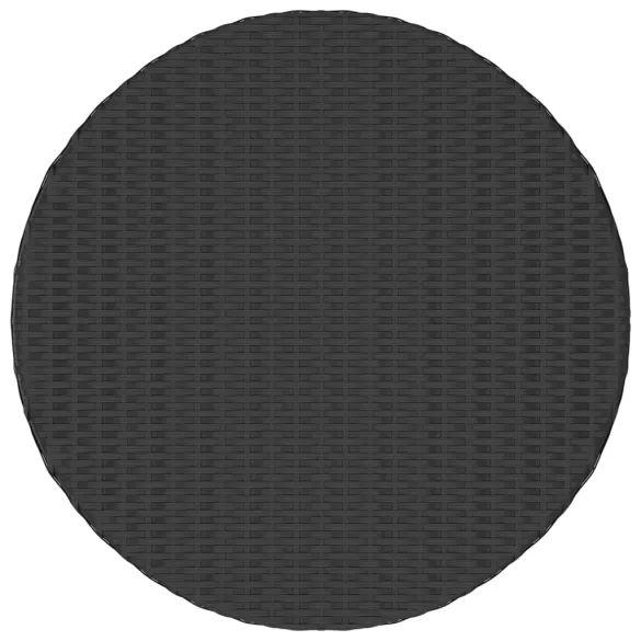 Masă de Grădină Ratan Negru | 70x70 cm | Livrare Gratuită