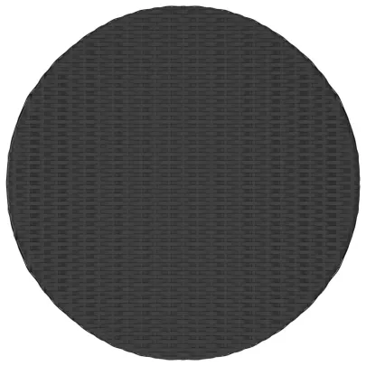 Masă de Grădină Ratan Negru | 70x70 cm | Livrare Gratuită