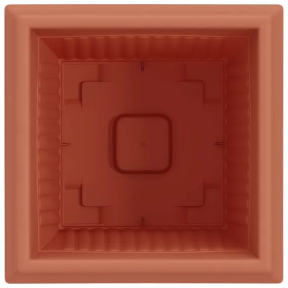 Set Ghivece Pătrate Roșu Cărămidă - 24 bucăți