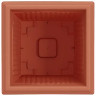 Set Ghivece Pătrate Roșu Cărămidă - 24 bucăți