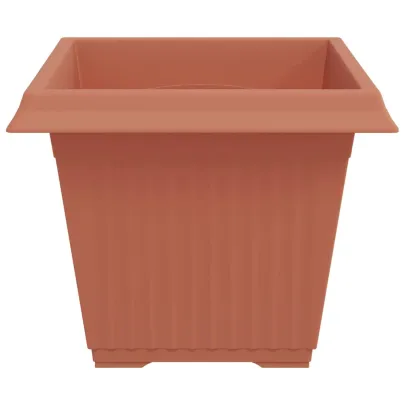 Ghivece Pătrate Roșu Cărămidă, Set 24 bucăți