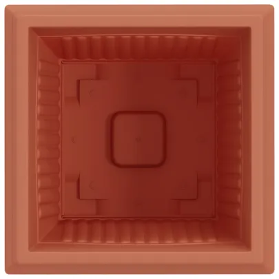 Ghivece Pătrate Roșu Cărămidă, Set 24 bucăți