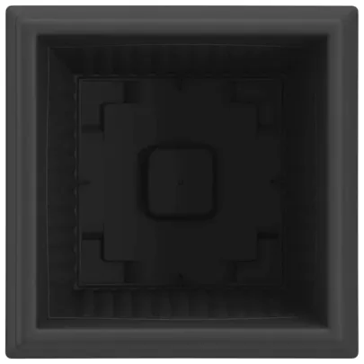 Ghivece Pătrate Negre 24 buc - Plastic pentru Interior/Exterior