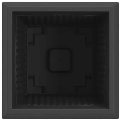 Set Ghivece Pătrate Negre 24 buc | Plastic Durabil