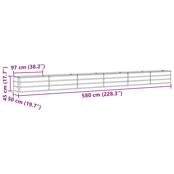 Jardinieră Verde pastel 480 x 50 x 45 cm Oțel Galvanizat
