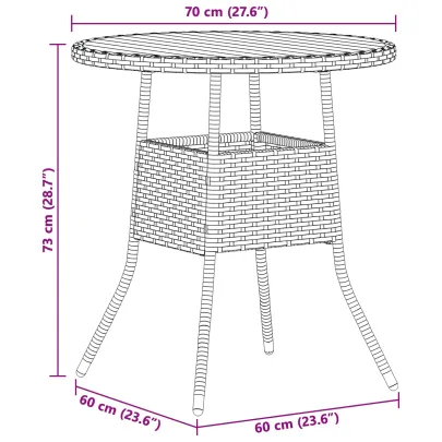 Masă Exterior 70x70 cm Lemn Acacia | Livrare Gratuită