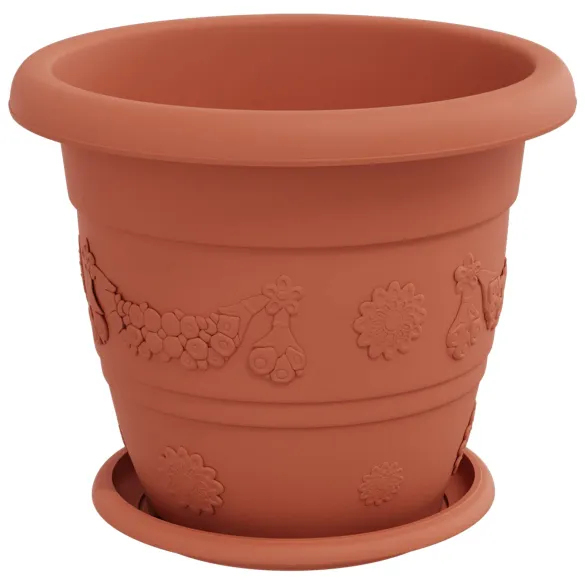 Set Ghivece Roșu Cărămidă pentru Plante | 24 Bucăți