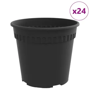 Set 24 Ghivece Rotunde Negre pentru Flori | Livrare Gratuita 2