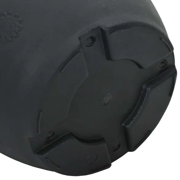 Set Ghivece Flori Rotunde Negre | Plastic pentru Interior/Exterior