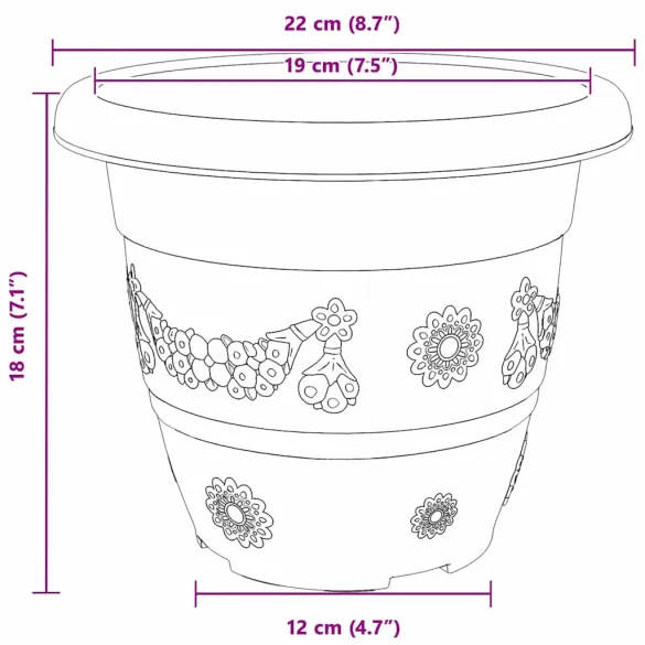 Set Ghivece Flori Plastic 24 buc | Livrare Gratuita