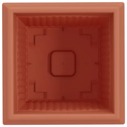 Set Ghivece Pătrate Roșu Cărămidă | 6 Buc | 43x43x33.5 cm