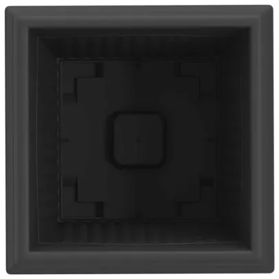 Set Ghivece Pătrate Negre Plastic | Livrare Gratuită