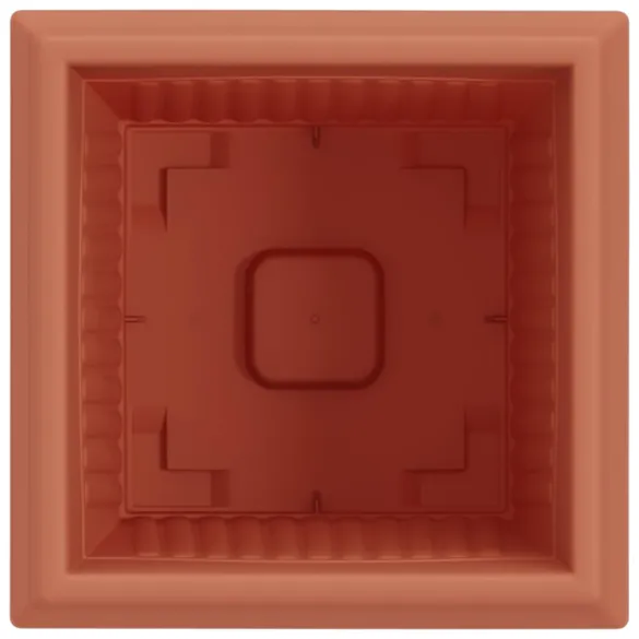 Ghivece Pătrate Roșu Cărămidă - Set 24 bucăți