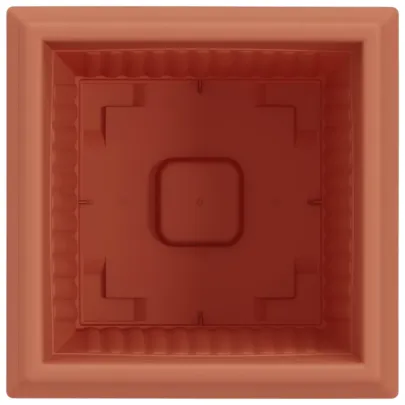 Ghivece Pătrate Roșu Cărămidă - Set 24 bucăți