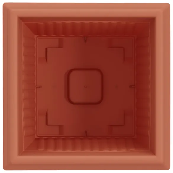 Ghivece Pătrate Roșu Cărămidă, 24 buc | Livrare Gratuită