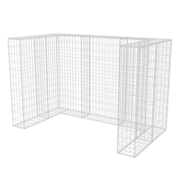 Gabion Dublu Pubelă - Oțel Galvanizat 180x100x120 cm
