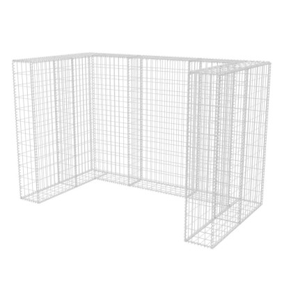 Gabion Dublu Pubelă - Oțel Galvanizat 180x100x120 cm