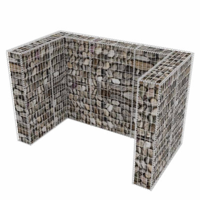 Gabion Dublu Pubelă - Oțel Galvanizat 180x100x120 cm