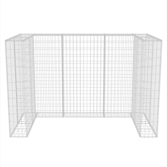 Gabion Dublu Pubelă - Oțel Galvanizat 180x100x120 cm