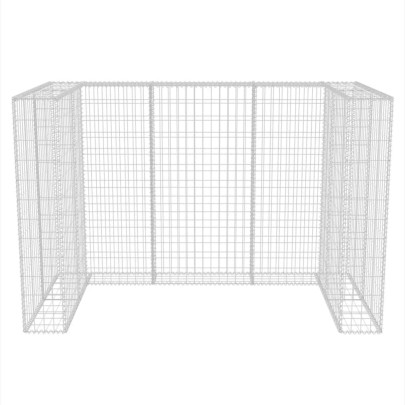 Gabion Dublu Pubelă - Oțel Galvanizat 180x100x120 cm