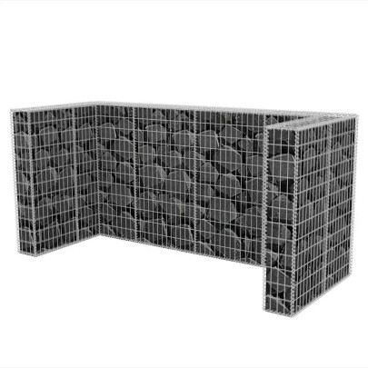 Gabion Triplu Pubelă - Oțel Galvanizat 250x100x120cm
