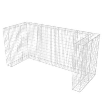 Gabion Triplu Pubelă - Oțel Galvanizat 250x100x120cm