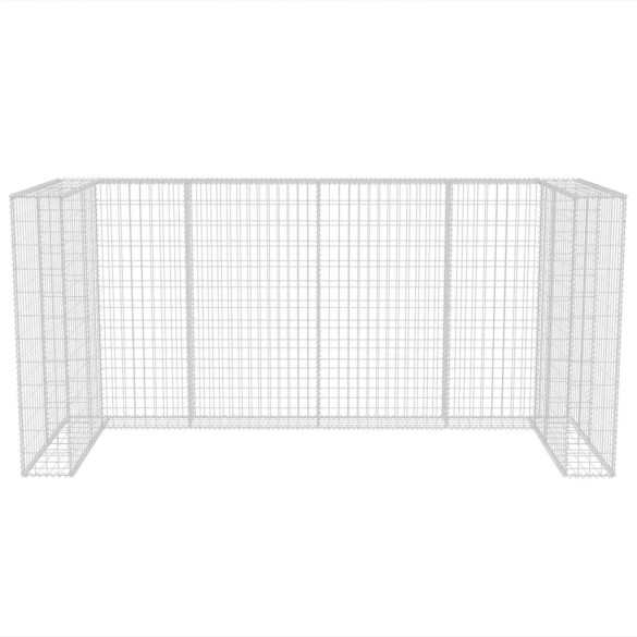 Gabion Triplu Pubelă - Oțel Galvanizat 250x100x120cm