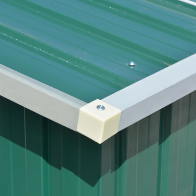 Șopron Metalic Verde 257x392x181 cm - Livrare Gratuită