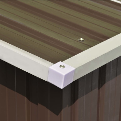 Șopron Metalic Grădină 257x489x181 cm - Maro | Livrare Gratuită