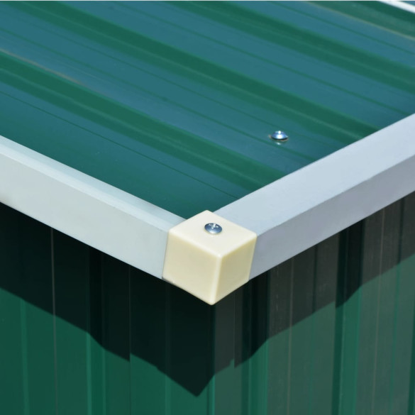 Șopron Metalic Verde 257x580x181 cm - Depozitare Grădină