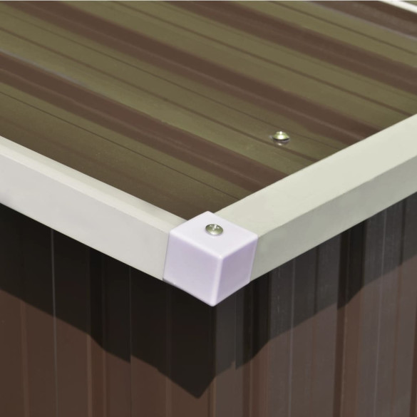 Șopron Metalic Grădină 257x580x181 cm - Maro | Livrare Gratuită