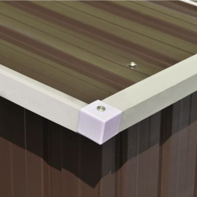 Șopron Metalic Grădină 257x580x181 cm - Maro | Livrare Gratuită