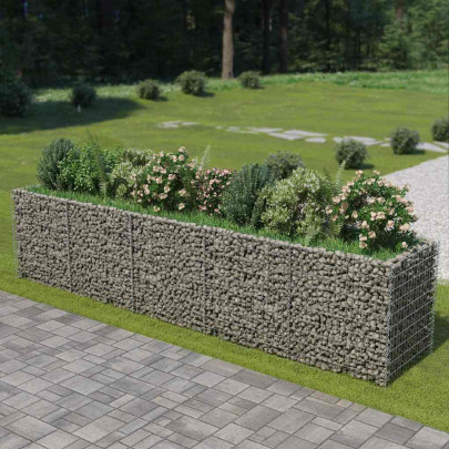 Strat Gabion Oțel Galvanizat 450x90x100cm - Livrare Gratuită