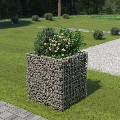 Strat Gabion Înălțat 90x90x100cm - Oțel Galvanizat