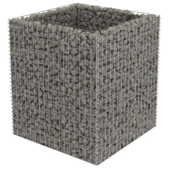Strat Gabion Înălțat 90x90x100cm - Oțel Galvanizat